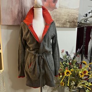 Sparrow Gray and Orange Trench Coat (R)